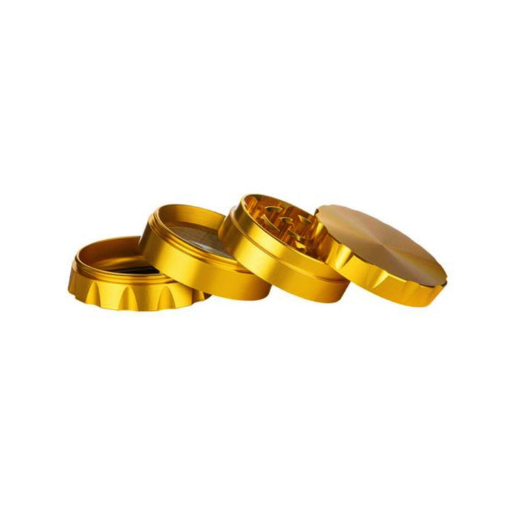 Metall-Grinder 4-teilig, 60 mm, Gold – Mühle für Kräuter und Tabak