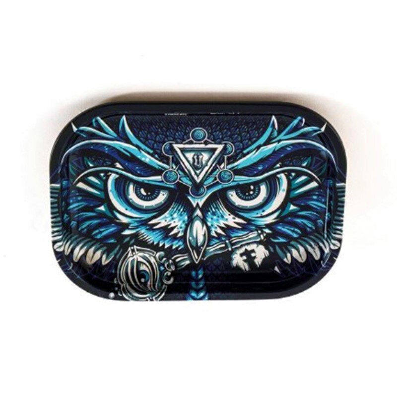 Metal Rolling Tray - 18 x 14cm - Owl kaufen bei rauchwerk.ch