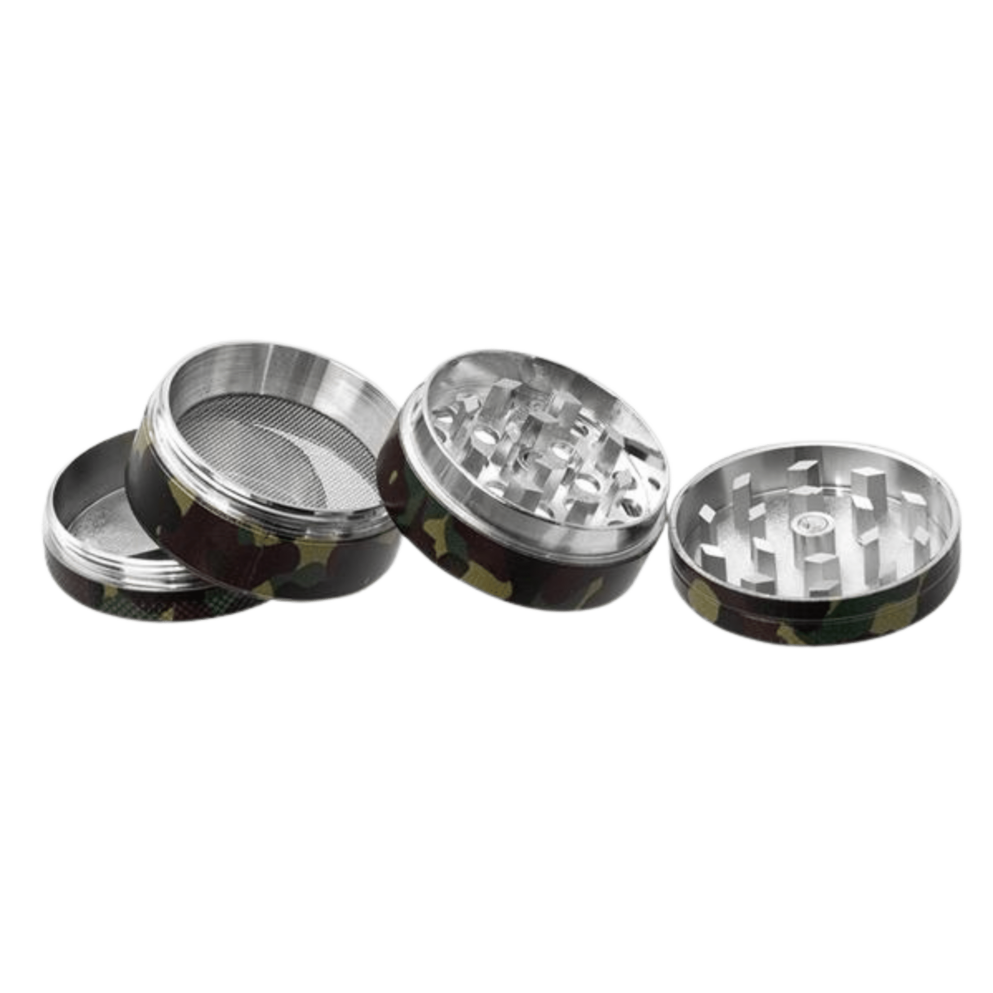 Offener Camouflage Metallgrinder 40mm mit Diamantzähnen und Sieb