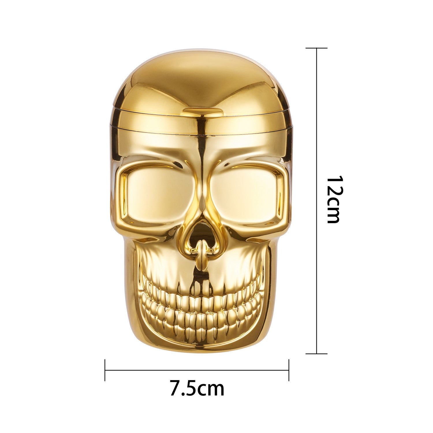 Metallic Skull Auto Aschenbecher mit LED Beleuchtung Detailansicht
