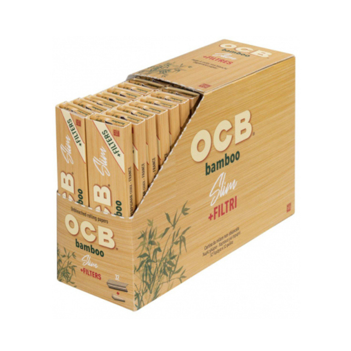 OCB Bamboo Slim Tips Heftchen mit 32 Papers