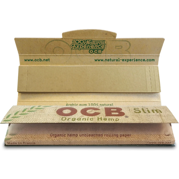 OCB Organic Hemp Slim Tips Display mit 32 Heftchen