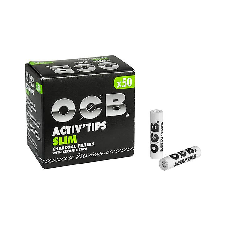 OCB Premium Slim Aktivkohlefilter 7 mm, 10 x 50 Stück