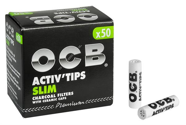 OCB Premium Slim Aktivkohlefilter 7 mm, 10 x 50 Stück