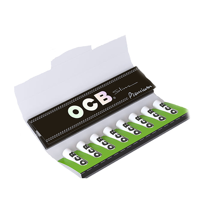 OCB Premium Slim mit Activefilter 7 mm, 20 Stück – Zigarettenpapier mit Filtern