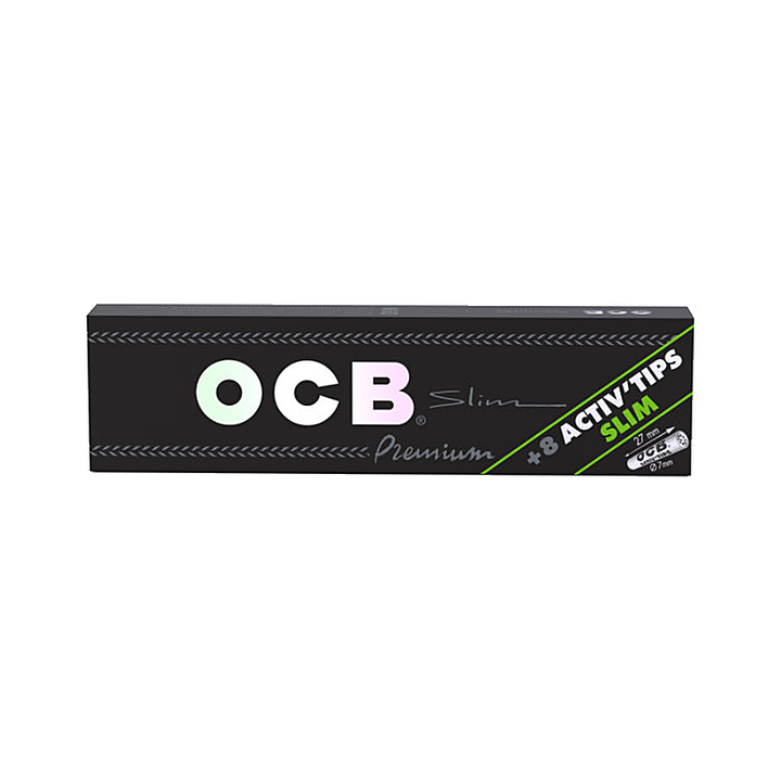 OCB Premium Slim mit Activefilter 7 mm, 20 Stück – Zigarettenpapier mit Filtern