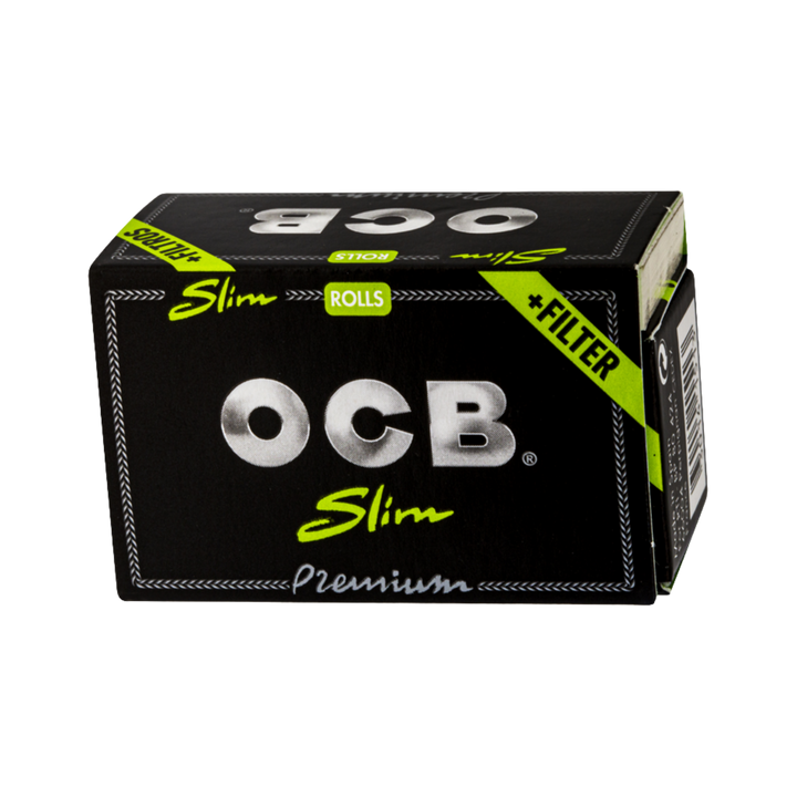 OCB Premium Slim Rolls + Tips Packung mit Rollpapier