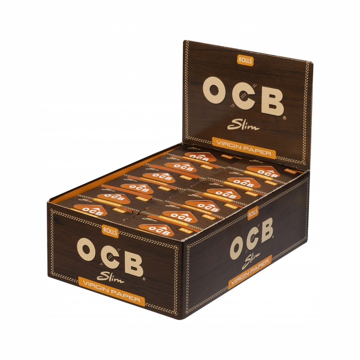 OCB Virgin Slim Unbleached Rolls 24er Pack Vorratspack