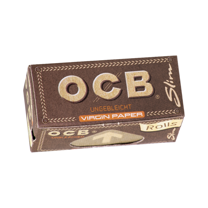 OCB Virgin Slim Unbleached Rolls Packung mit Rollpapier