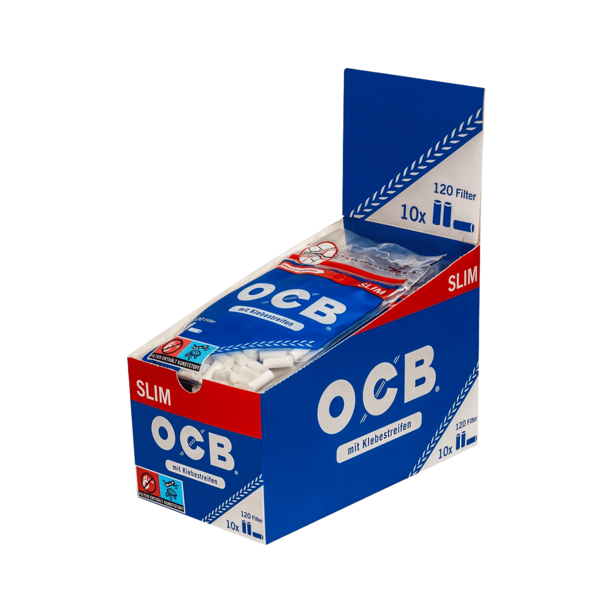 OCB Slim Filter 6mm Boxansicht mit 120 Filtern
