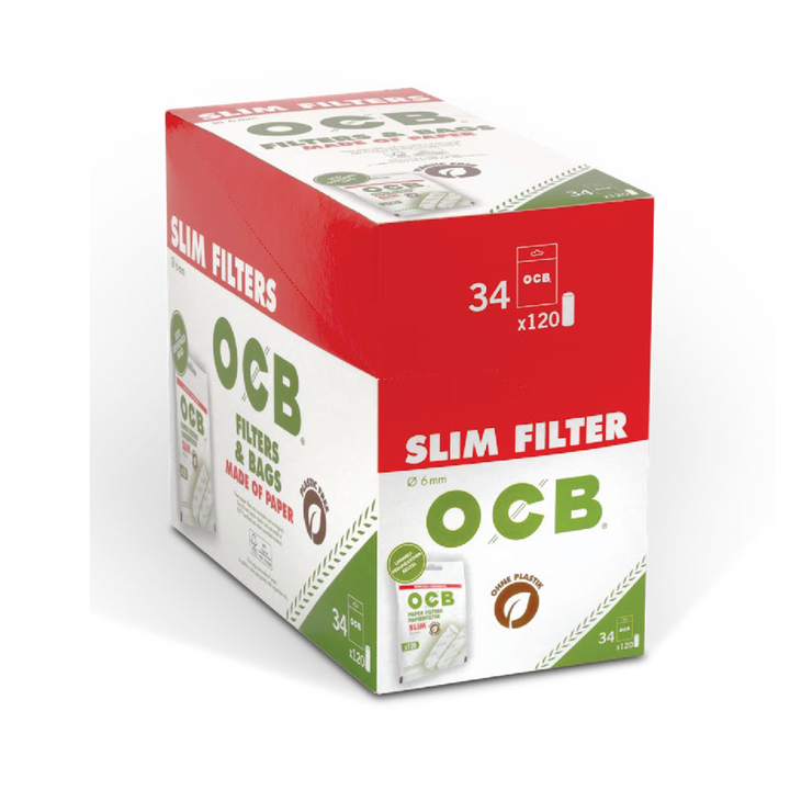 OCB Slim Paper Filter aus Papier, 34 x 120 Stück