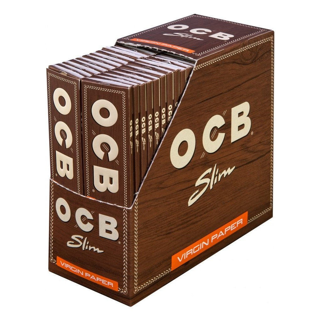 OCB Virgin Slim Unbleached Display mit 50 Heftchen