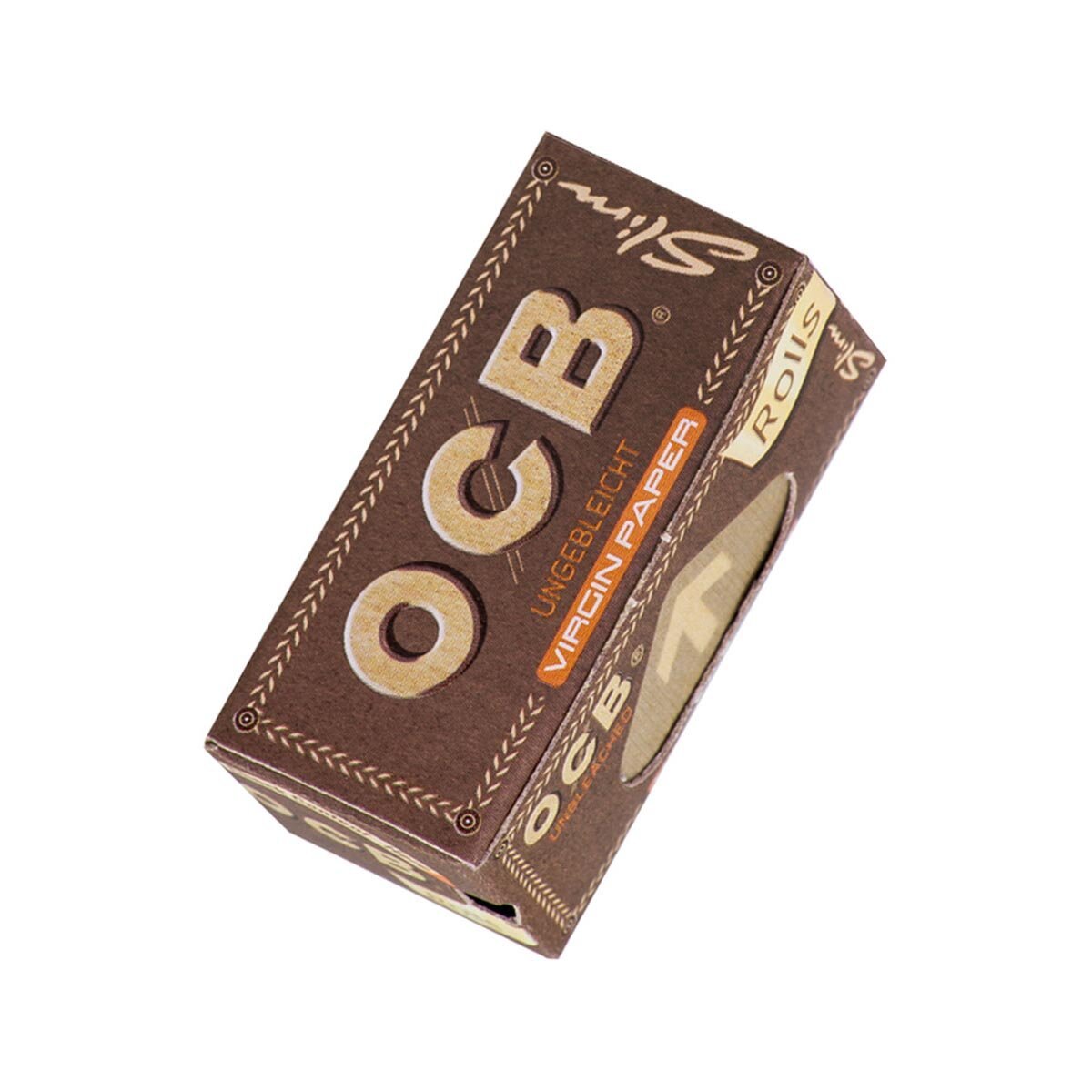 OCB Virgin Slim Unbleached Rollpapier Detailansicht ausgezogen