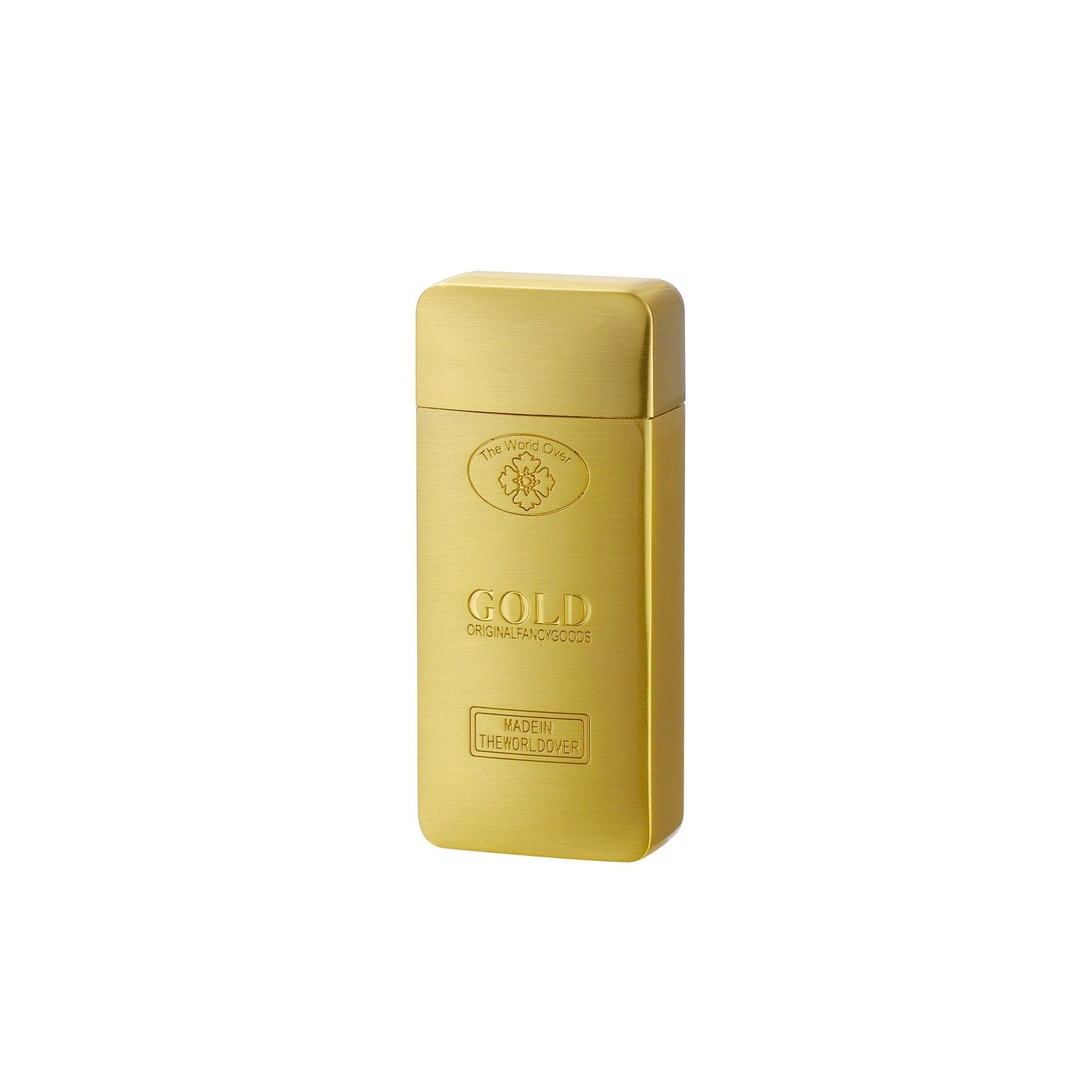Goldbar Taschenaschenbecher in Goldbarren-Optik, kompakt