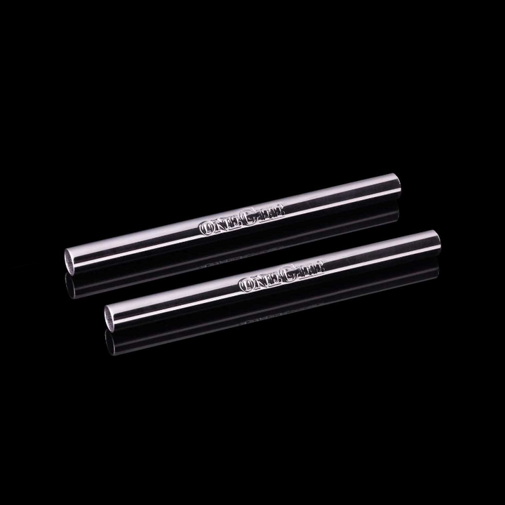 oneGee Schnupfröhrchen aus poliertem Edelstahl, 6 mm, 2 Stück
