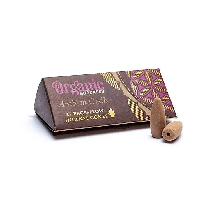 Organic Goodness Rückfluss Räucherkegel Arabisches Oudh 12 Stück