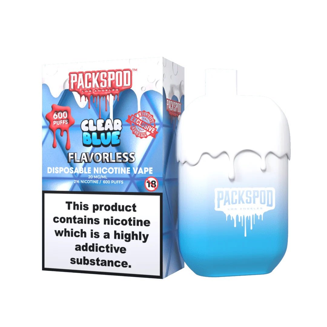 PacksPod Clear Blue Einweg Vape 600 Züge 20 mg/ml