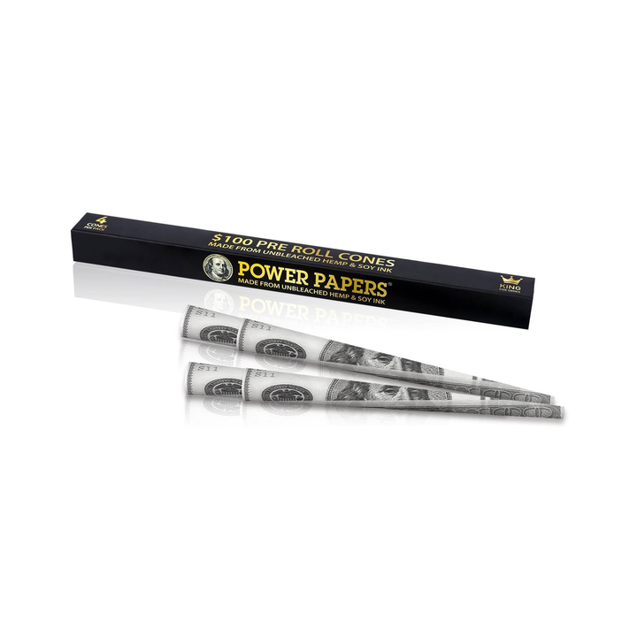 Power Papers 100 Dollar King Size Cones 4er Pack
