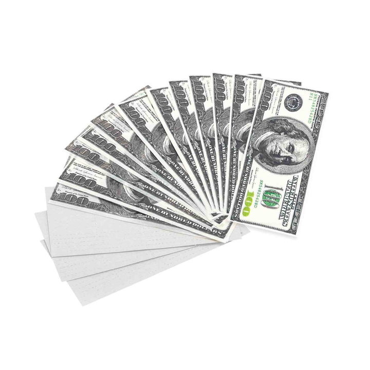 Aufgefächerte 100-Dollar Papers mit weissen Tips