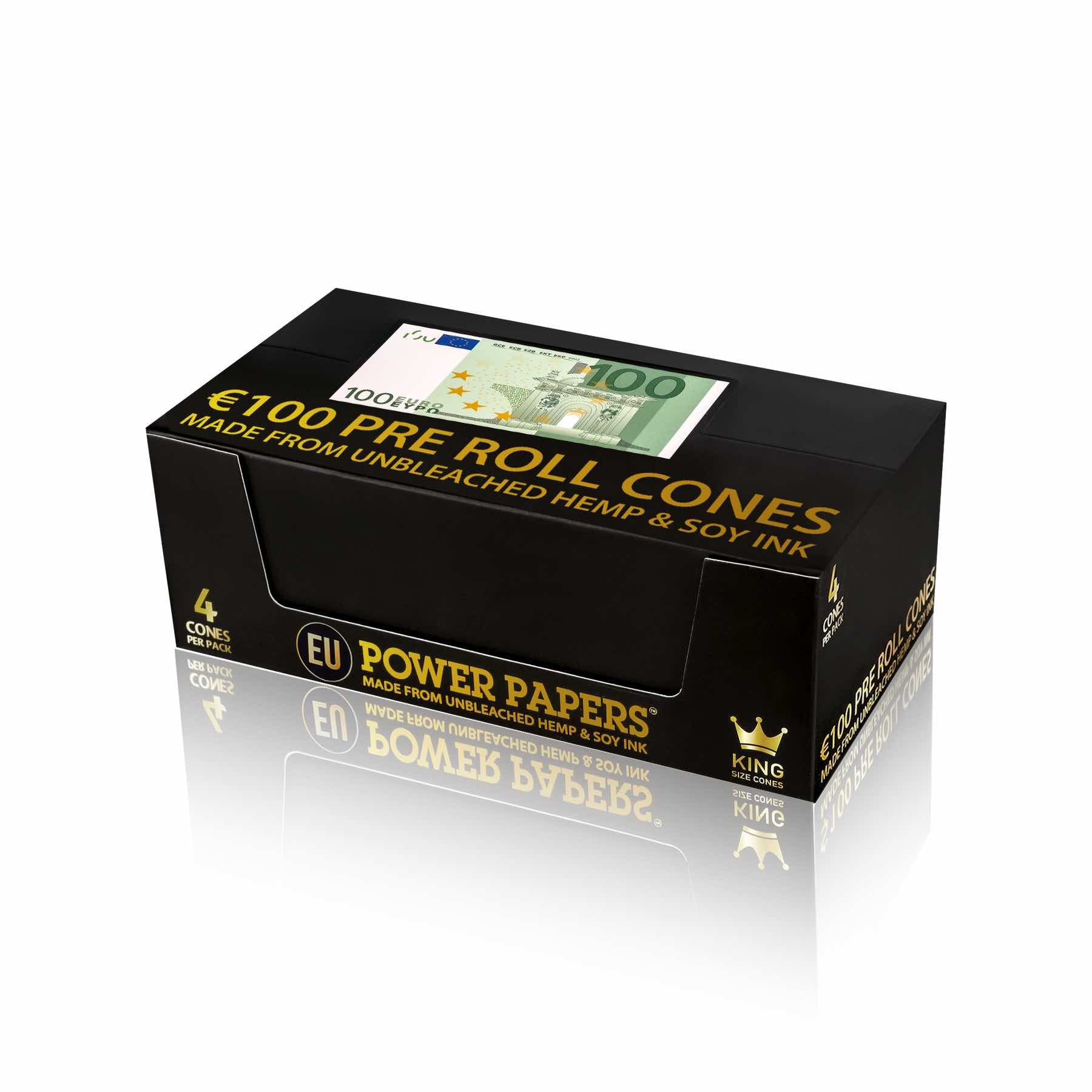 Power Papers 100 Euro Cones Display mit 24 Packungen