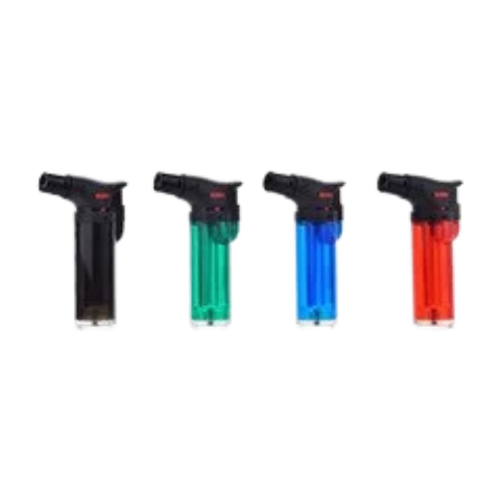 Easy Torch Jetflame Feuerzeug transparentes Gehäuse in vier Farben