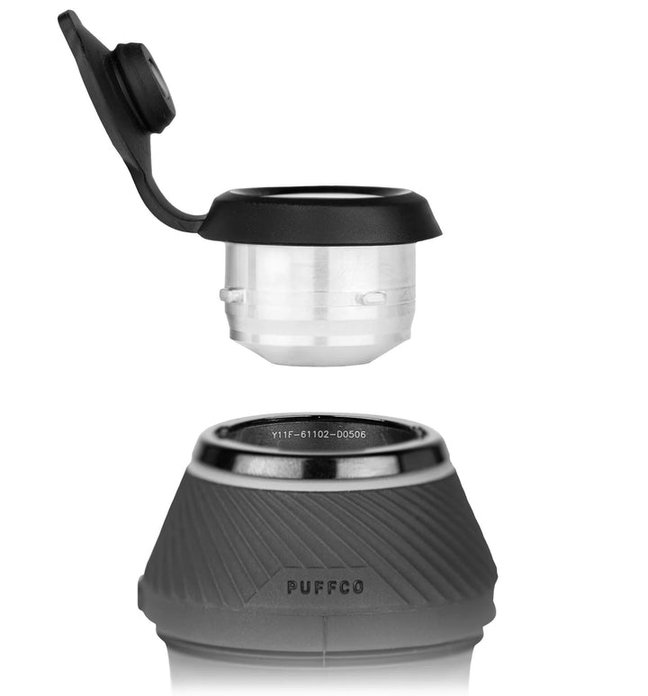 Puffco Proxy Onyx Detail mit 3D-Kammer und Carb Cap