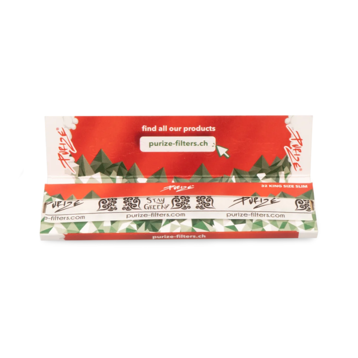 PURIZE We love Switzerland King Size Slim Papers offen mit sichtbaren Heftchen