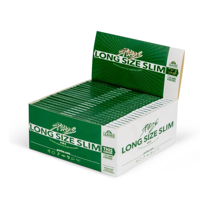 PURIZE Long Size Slim Papers Display mit 40 Heften