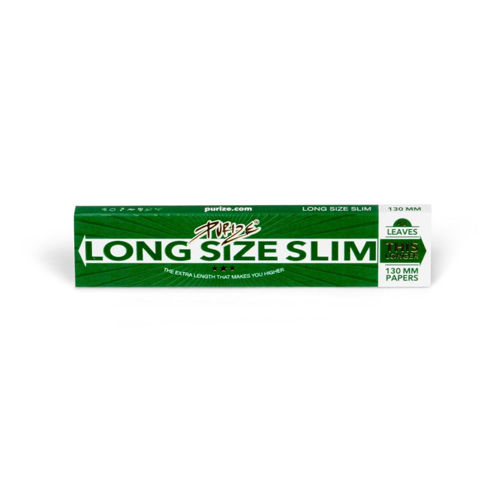 PURIZE Long Size Slim Papers ungebleicht, 42 Blatt pro Heft
