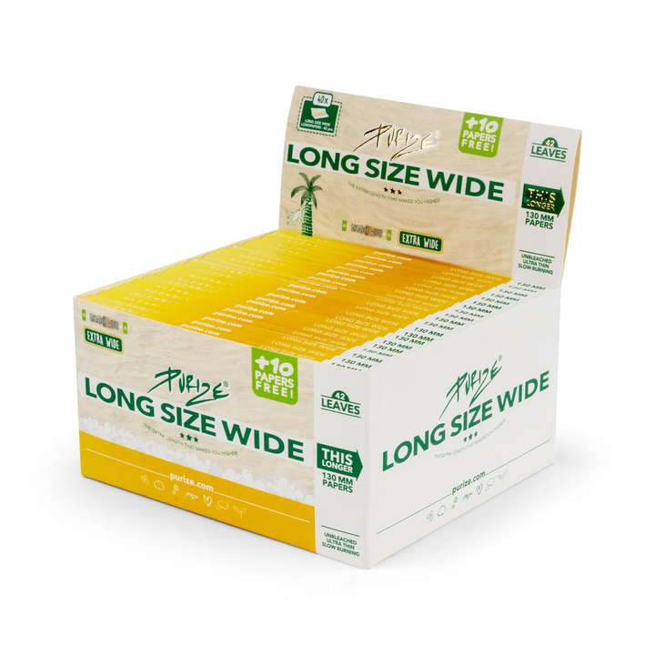 PURIZE Long Size Wide Papers Display mit 40 Heften