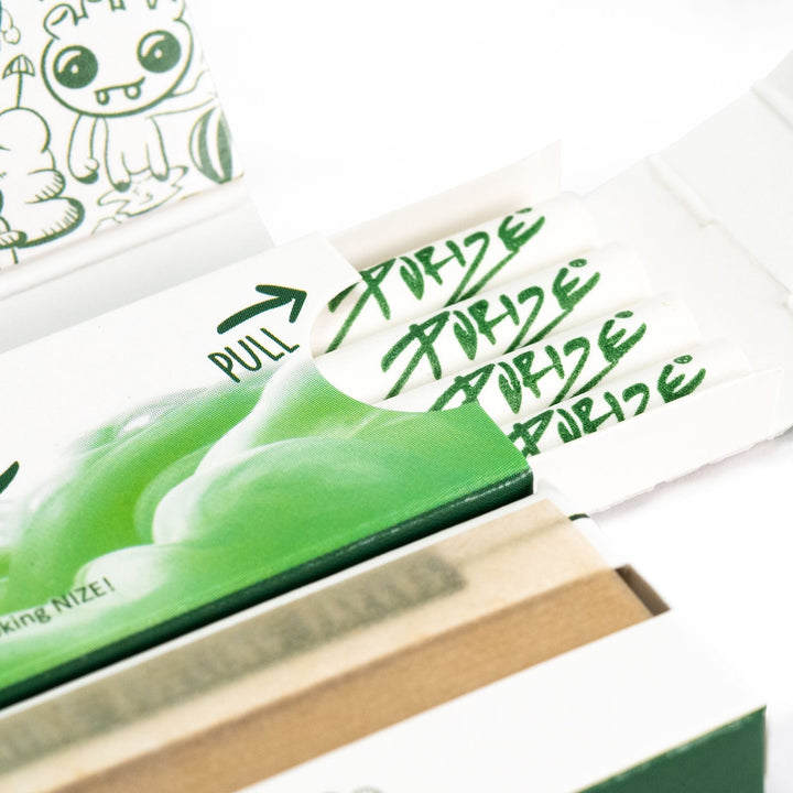 PURIZE Papes’n’Tips offen: Papers und Aktivkohlefilter sichtbar