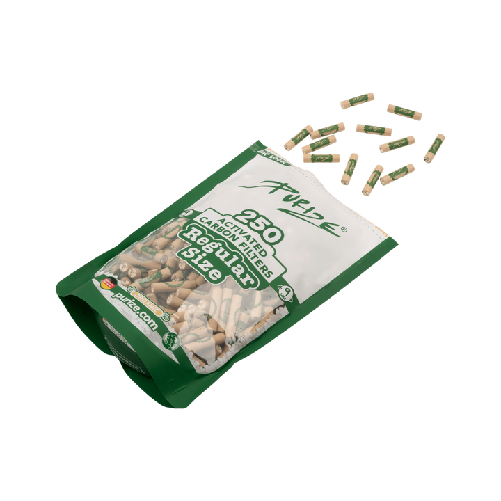 Nahaufnahme PURIZE Regular 9mm Aktivkohlefilter Organic