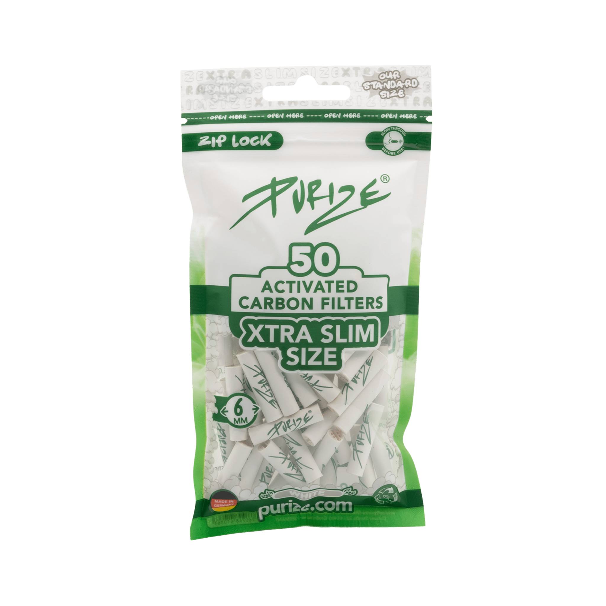 Purize - Xtra Slim Size - 6mm - 50 Stück - White kaufen bei rauchwerk.ch