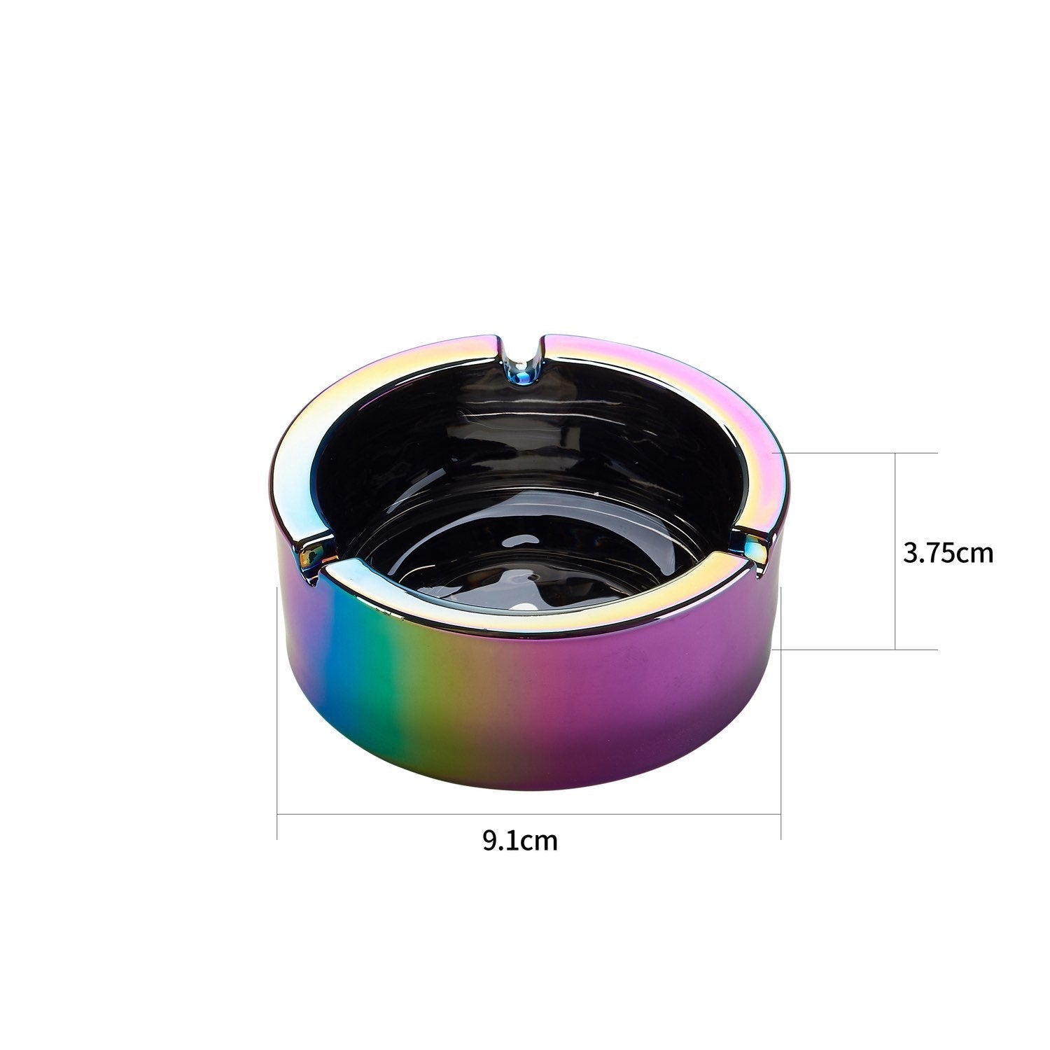 Rainbow Glas Aschenbecher rund - Display - 8 Stück kaufen bei rauchwerk.ch