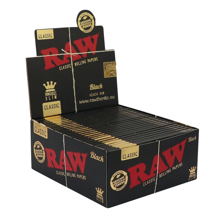 RAW Black King Size Slim Display 50 Heftchen