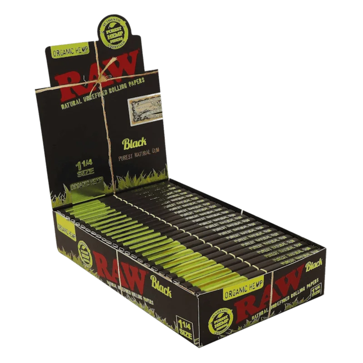 RAW Black Organic Hemp 1 1/4 Display 24 Heftchen