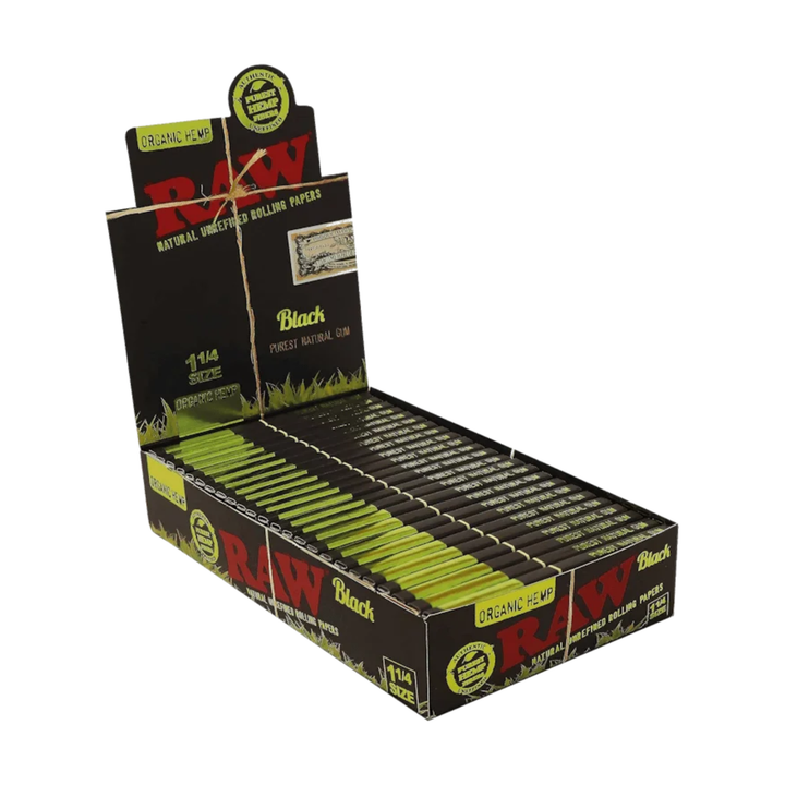 RAW Black Organic Hemp 1 1/4 Display 24 Heftchen