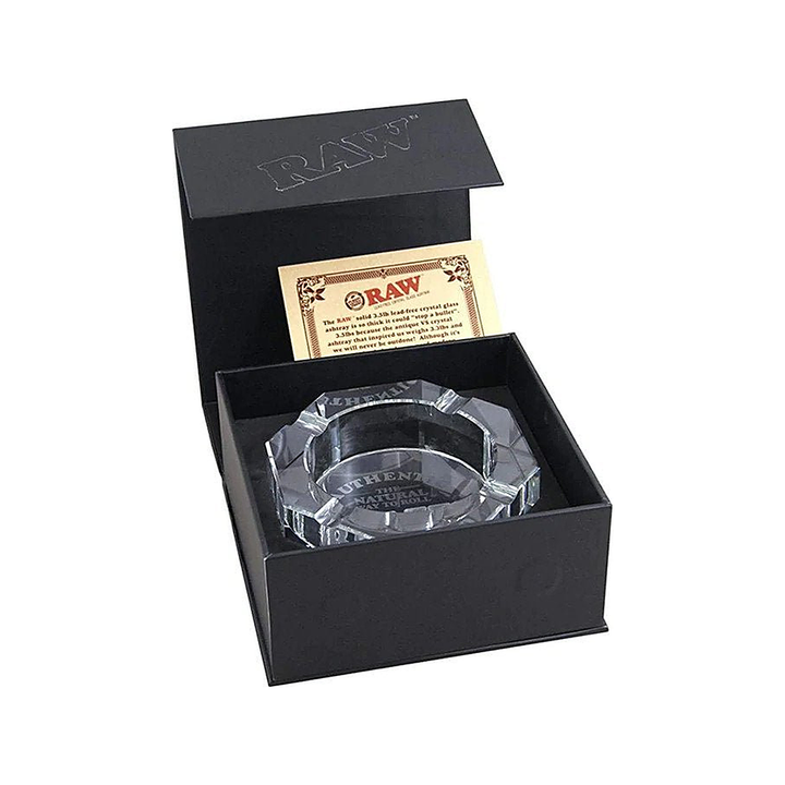 RAW - Crystal Ashtray - Kristallglas Aschenbecher - Massiv - 13cm - in der Schachtel