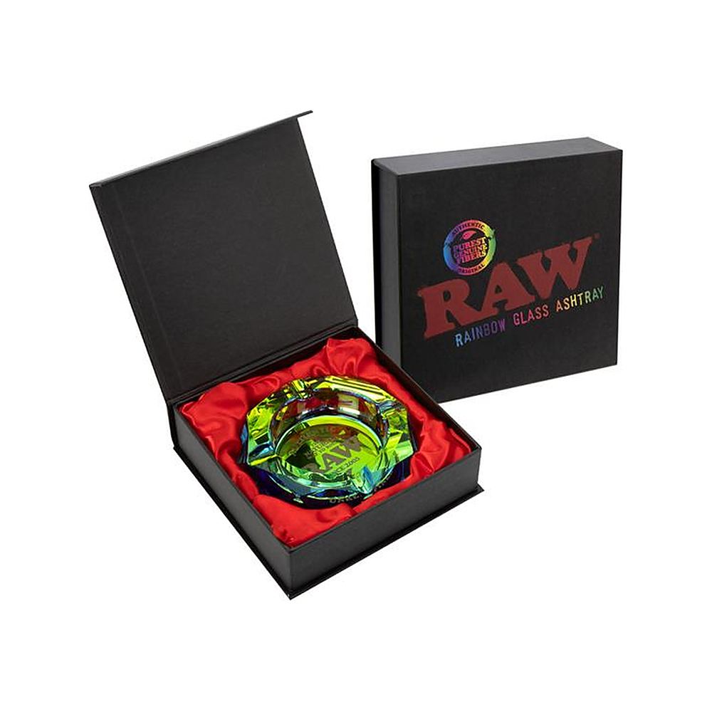 RAW - Kristallglas Aschenbecher - Rainbow - 11.5cm kaufen bei rauchwerk.ch