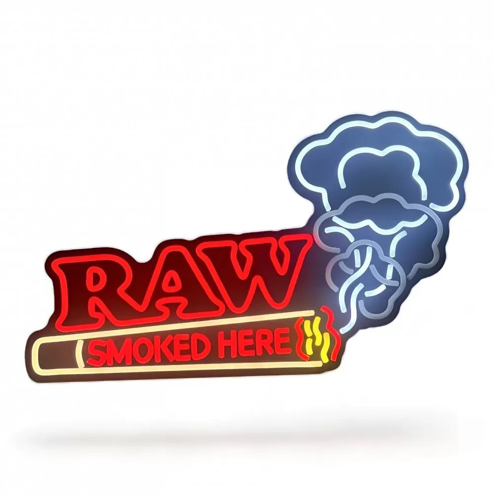 RAW Get Lit LED Schild leuchtend an der Wand