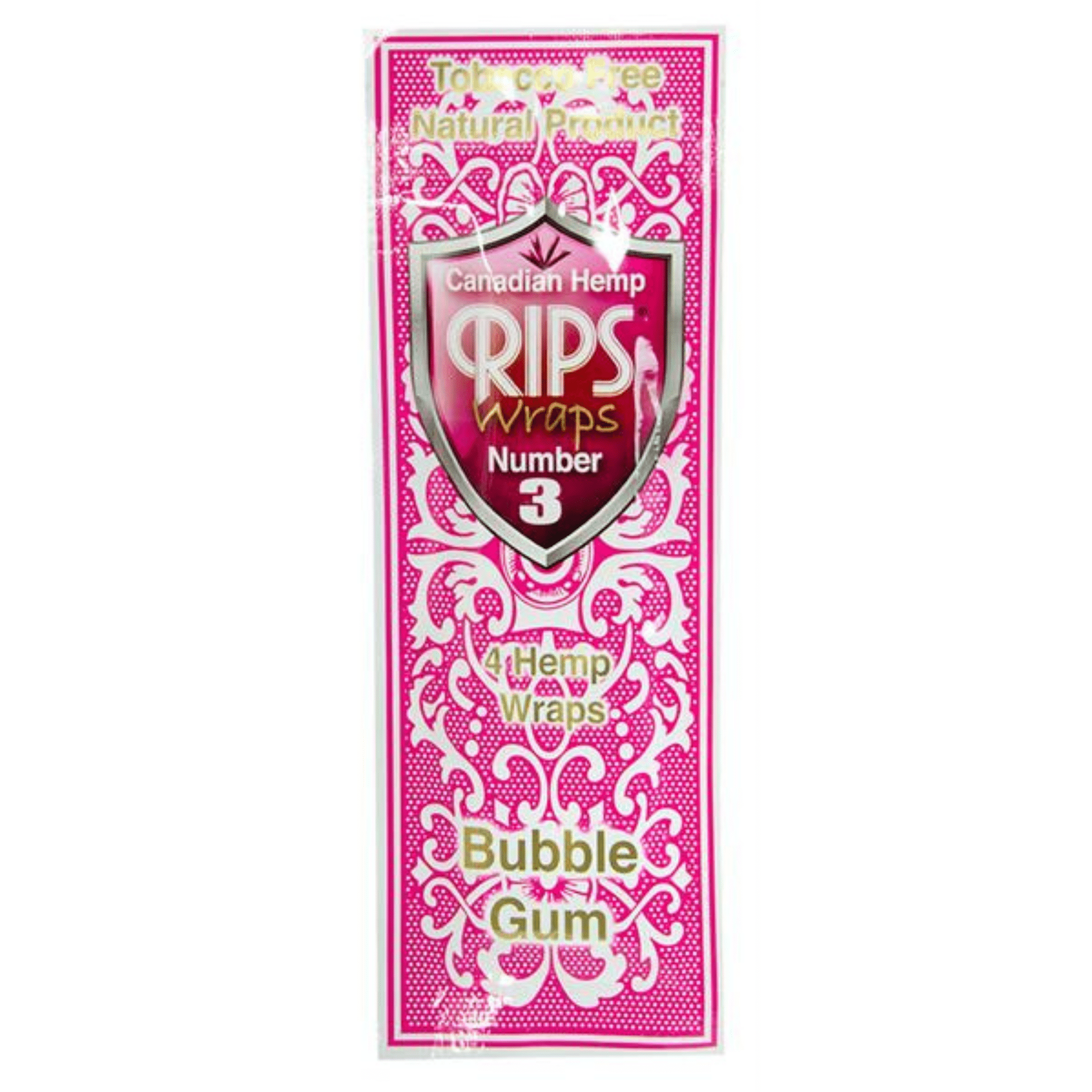 RIPS Canadian Hemp Wraps Bubble Gum, 4 Wraps pro Pack