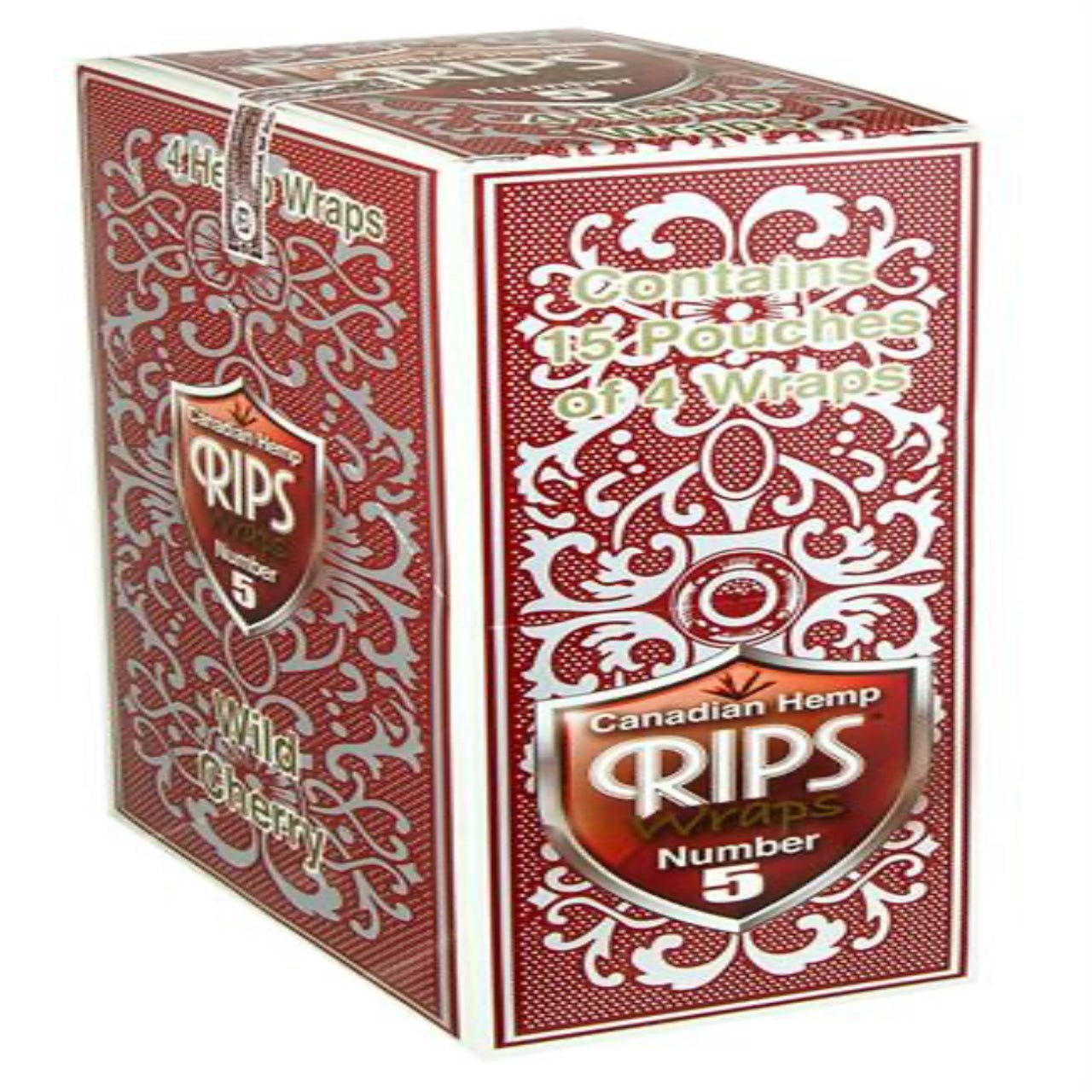 RIPS Wild Cherry Hemp Wraps Displaybox mit 15 Packs