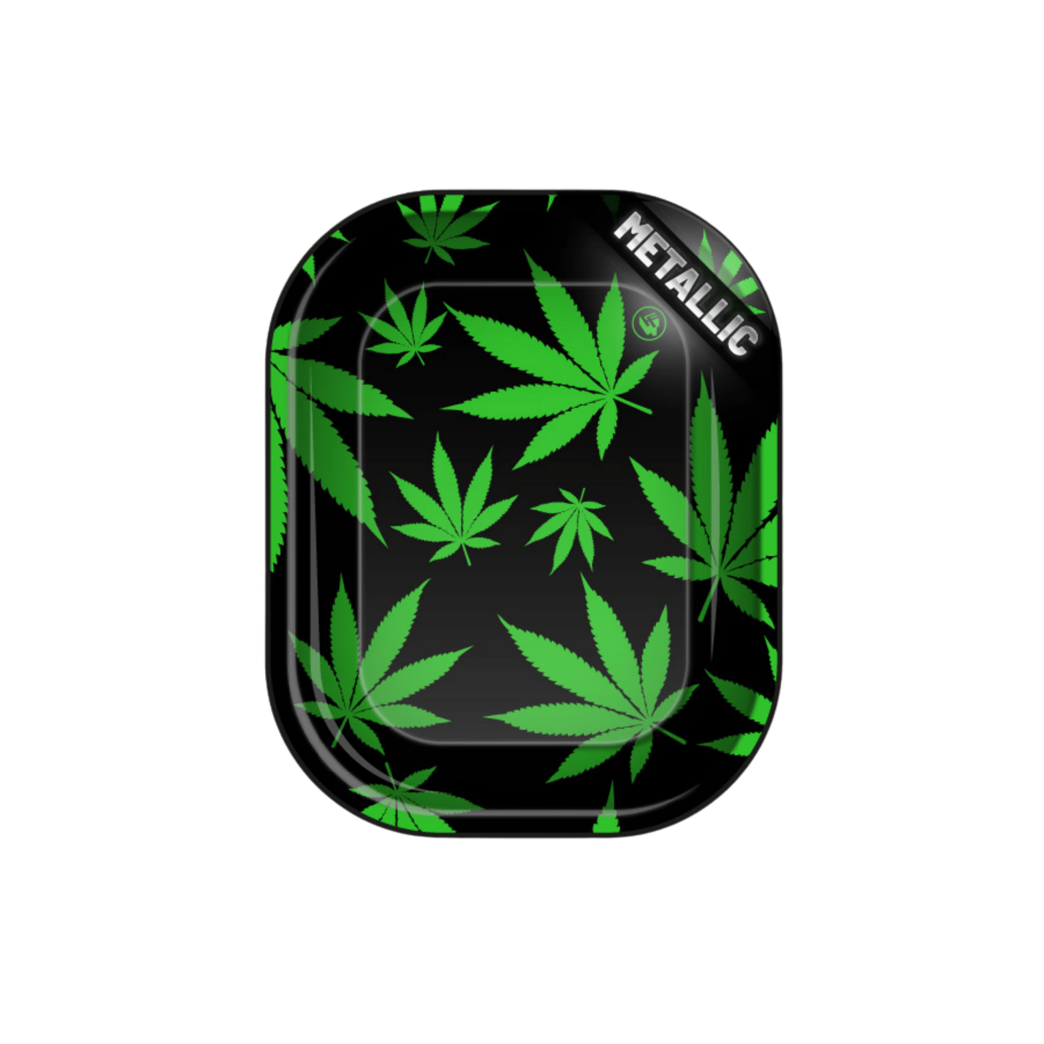Rolling Tray Leaves Green 18×14 cm, Vorderseite