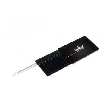 Royal Box con tubetto per tabacco da fiuto, nera, scatola portaoggetti
