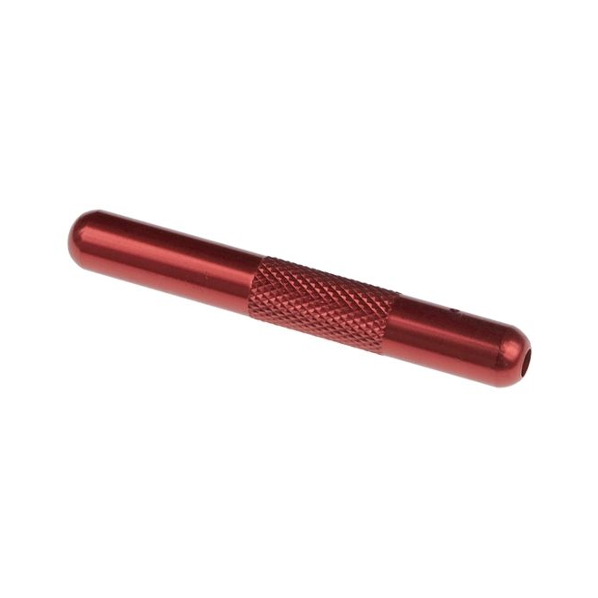 Schnupfrohr aus Aluminium in Rot