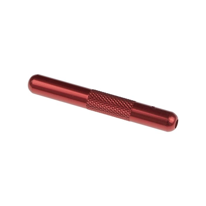 Schnupfrohr aus Aluminium in Rot