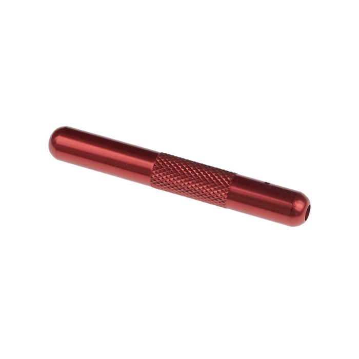 Schnupfrohr aus Aluminium in Rot