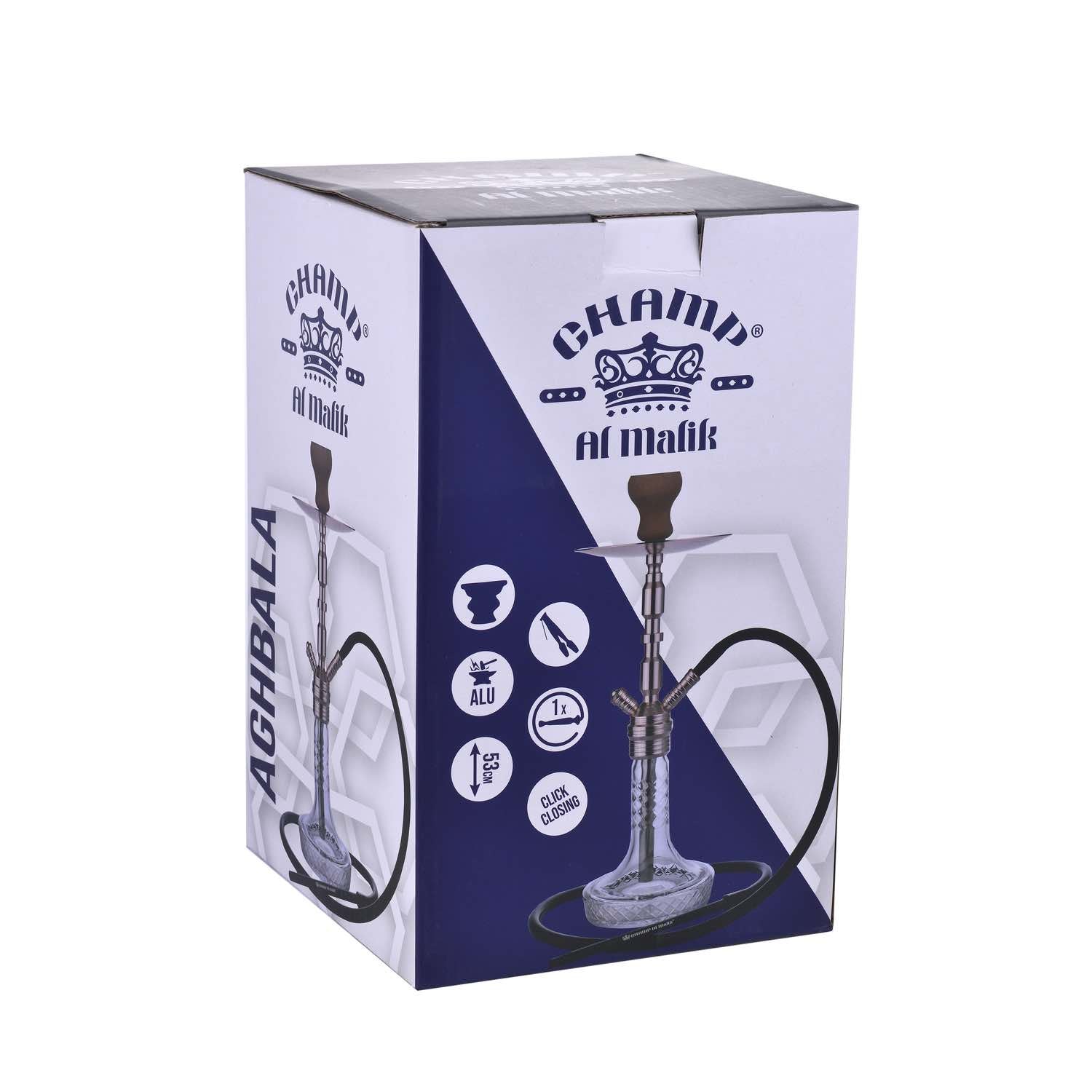 Shisha Aghbala - 530mm - Kristall / Rosengold kaufen bei rauchwerk.ch