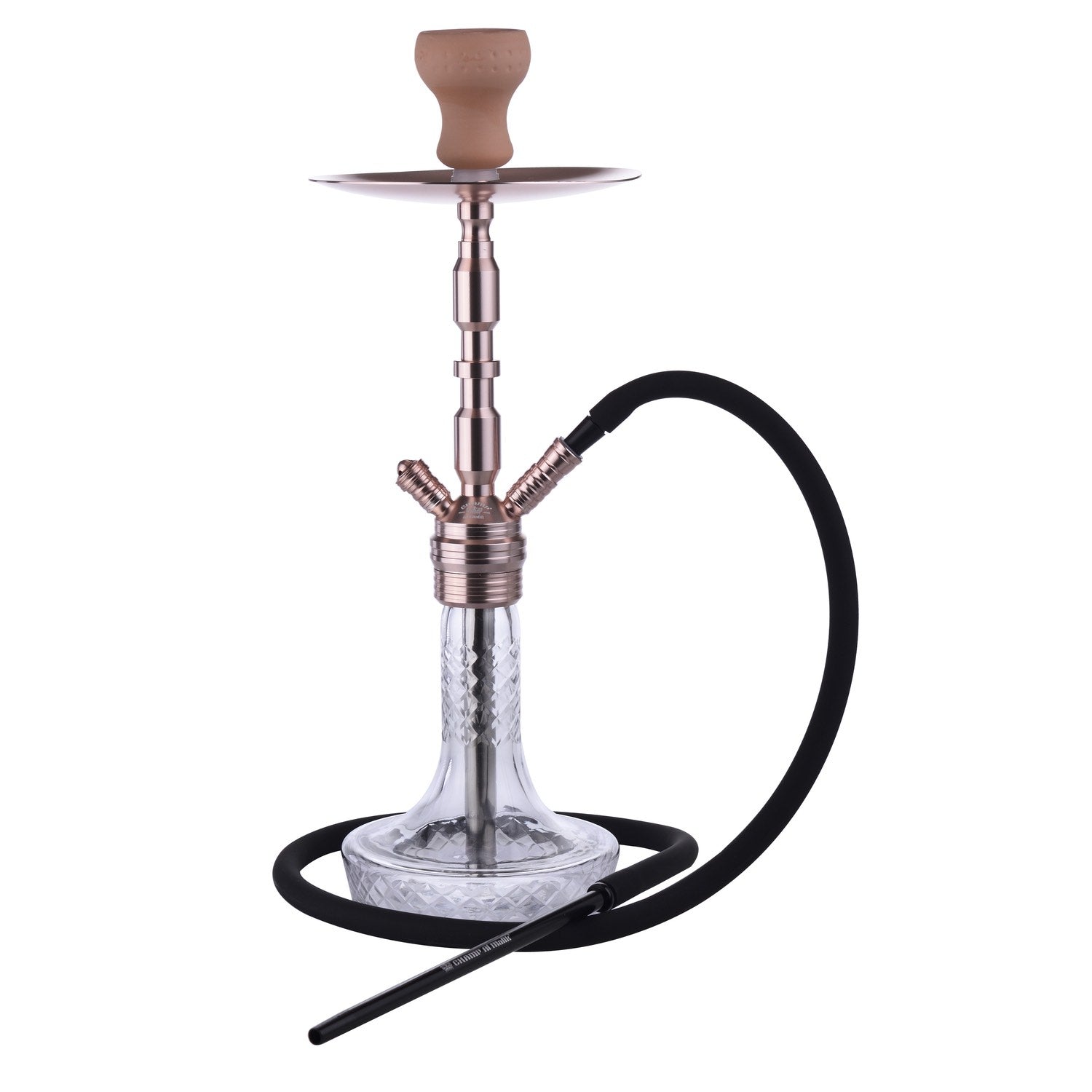 Shisha Aghbala - 530mm - Kristall / Rosengold kaufen bei rauchwerk.ch