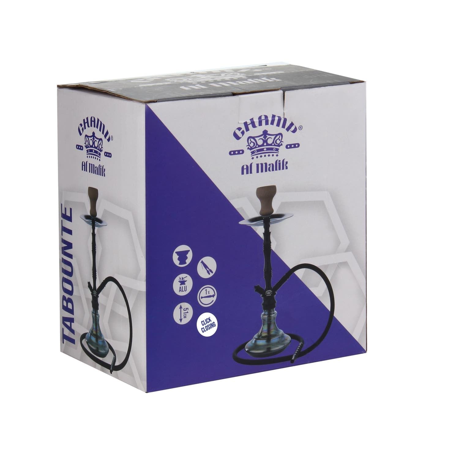 Shisha Tabounte - 510mm - Perlmutt / Silber kaufen bei rauchwerk.ch